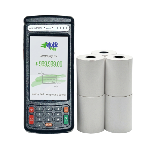 Pack de rollos térmicos para la terminal Q1 (30 piezas)